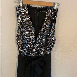 Zara sequin top jumpsuit